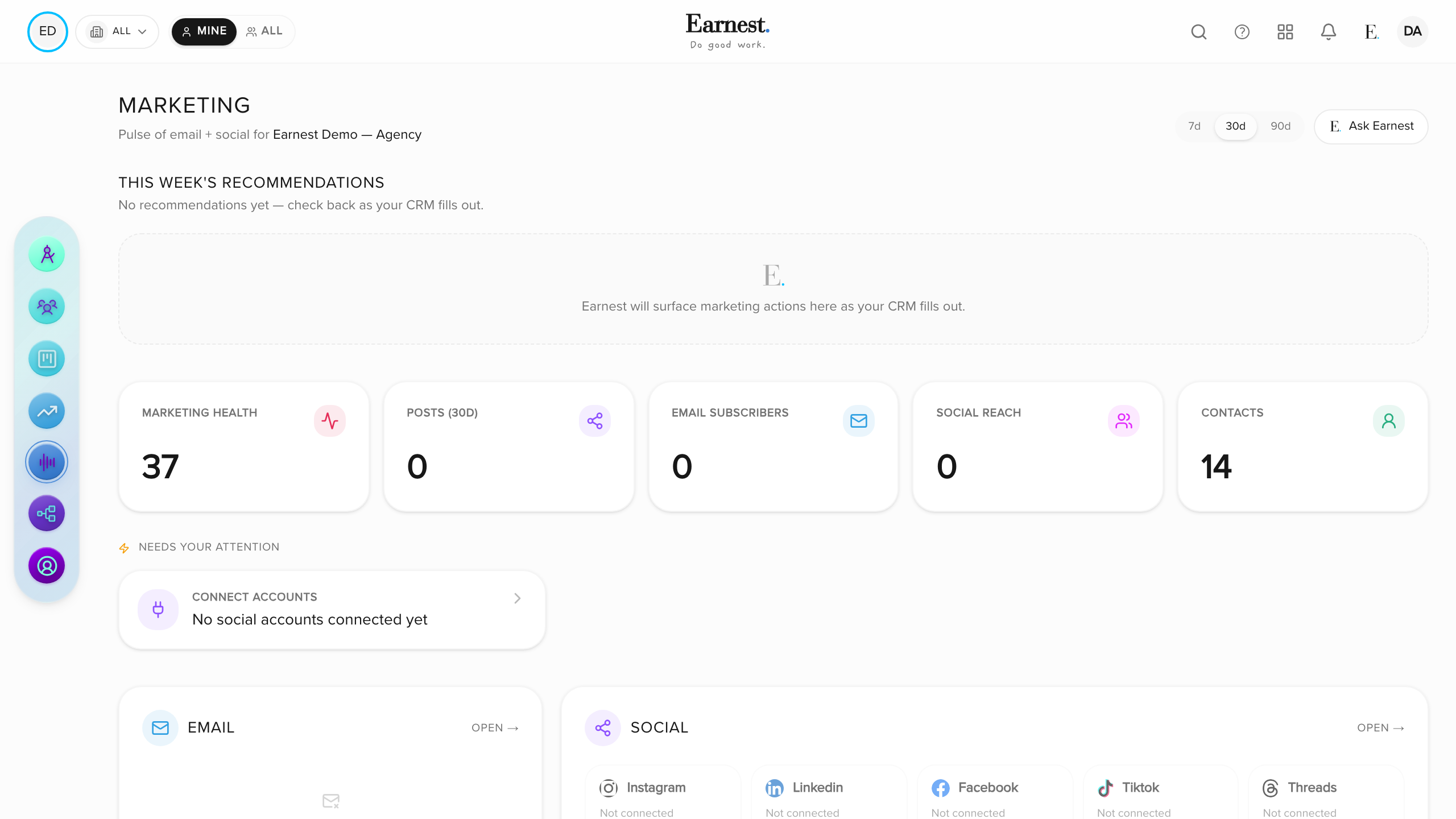 Email Marketing AI inside Earnest